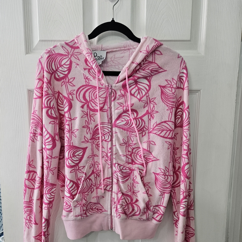 Lilly Pulitzer Terry Vines Zip Up S